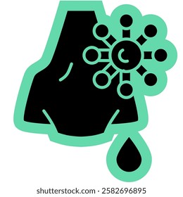 Influenza icon,  Infection, Illness, Cough