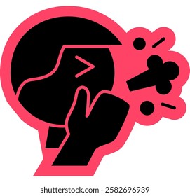 Influenza icon,  Infection, Illness, Cough