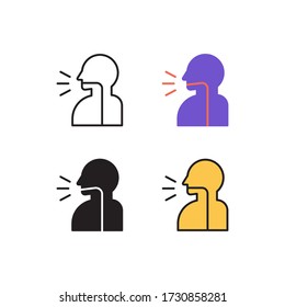 influenza icon vector with different style design. isolated on white background