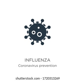 Influenza icon vector. Trendy flat influenza icon from Coronavirus Prevention collection isolated on white background. Vector illustration can be used for web and mobile graphic design, logo, eps10