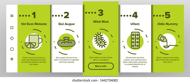 Influenza Linear Vector Icons Onboarding Mobile App Page Screen. Influenza Thin Line Contour Symbols Pack. Common Cold, Runny Nose. Virus, Epidemic. Disease, Sickness Medical Treatment Illustrations