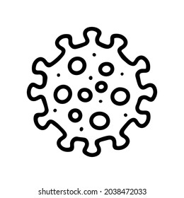 influenza virus black line vector doodle icon