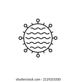 Influenza virus icon. High quality black vector illustration.