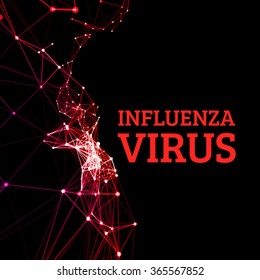 Influenza virus vector illustration