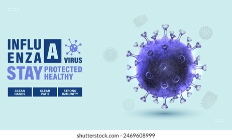 Influenza A Virus-Stay Protected with Clean Hands and Strong Immunity- Vector Design