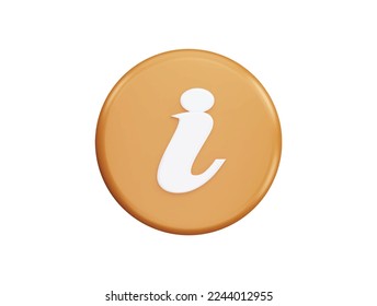 Info with 3d vector icon cartoon minimal style
