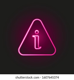 info, about, help hand drawn neon style icon. Simple thin line, outline vector of business icons for ui and ux, website or mobile application