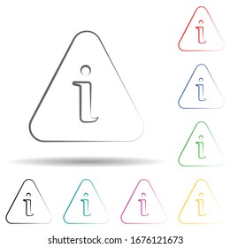 Info, über, Hilfe handgezeichnet Multi-Farbe Set Symbol. Einfache dünne Linie, Vektorillustration von Business-Icons für i und ux, Website oder mobile Applikationen