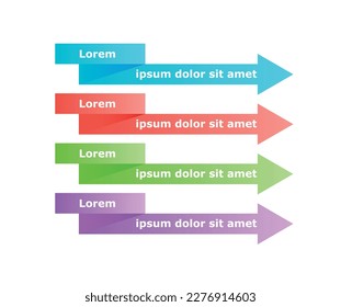 Info arrows concept. Design element for website, interface for programs and applications, dashboard. Destination and navigation. Poster or banner for website. Cartoon flat vector illustration