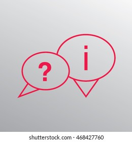 Info ask icon. Info ask outline.
Information vector illustrator.