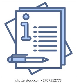 Ilustración vectorial de iconos azules