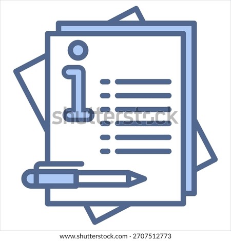 Info Blue Icon Vector Illustration