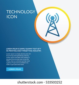 Info Board Graphic elements. Technology Symbol Icon outline style design