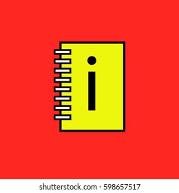 Info book flat icon