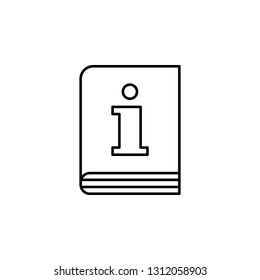 info, book, information icon. Element of Human resources for mobile concept and web apps illustration. Thin line icon for website design and development, app development
