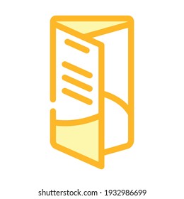 info booklet color icon vector. info booklet sign. isolated symbol illustration
