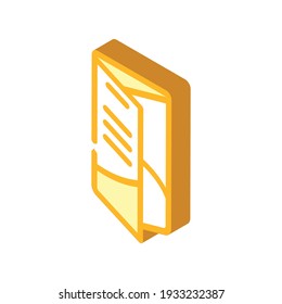 info Booklet isometrische Icon Vektorgrafik. Info Booklet Schild. einzelne Symbolillustration