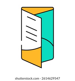 info booklet line icon vector. info booklet sign. isolated symbol illustration