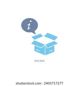 info box concept line icon. Simple element illustration. info box concept outline symbol design.