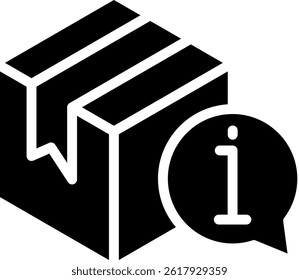 Info Box Icon Glyph Vector Illustration