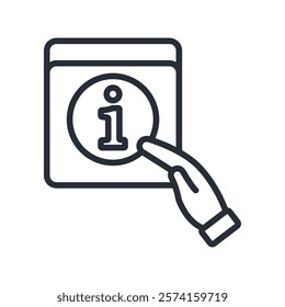info box icon. vector.Editable stroke.linear style sign for use web design,logo.Symbol illustration.