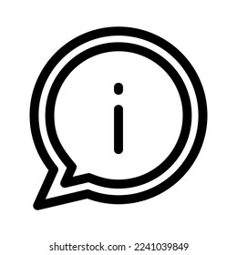 icono de burbuja de información o logotipo símbolo de signo aislado ilustración vectorial - iconos vectoriales de estilo negro de alta calidad
