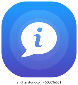 Info bubble Purple - blue circular UI/UX App Icon / Logo Design