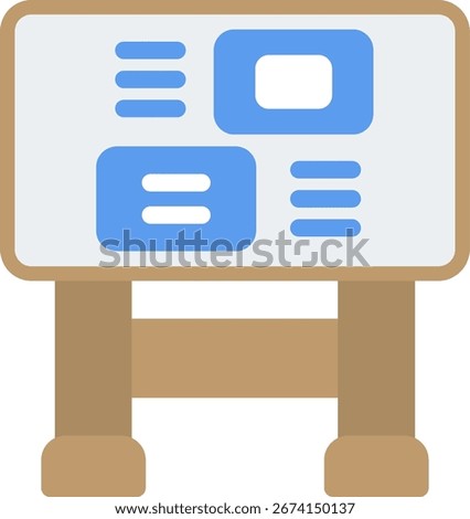 Info Bulletin Flat Icon Vector Design