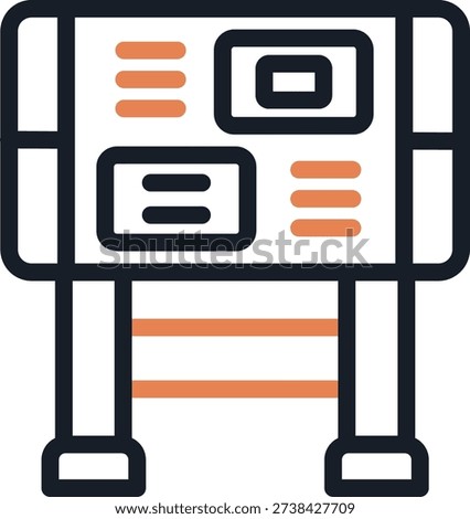 Info Bulletin Line Due Icon Design