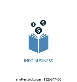info business concept 2 colored icon. Simple blue element illustration. info business concept symbol design from online business set. Can be used for web and mobile UI/UX