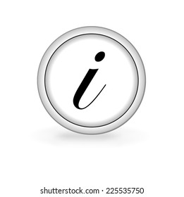 info button isolated on a white background