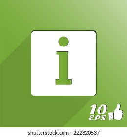 Info button on the background. Made in vector