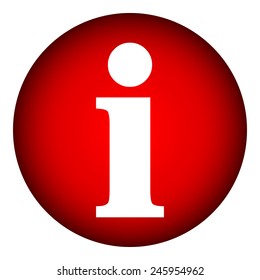 Info button on white background. Vector illustration.