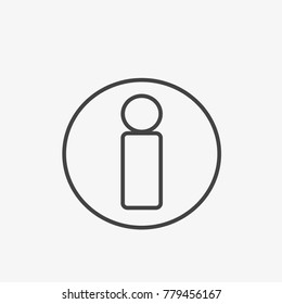 Info button vector icon isolated on grey background