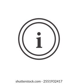 Info Center Icon isolated on white background. Vector icon.