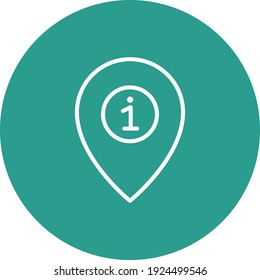 Centro de información, información, imagen vectorial de icono de ubicación. También se puede utilizar para la navegación. Idóneo para aplicaciones web, aplicaciones móviles y medios impresos.