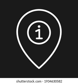 Centro de información, información, imagen vectorial de icono de ubicación. También se puede utilizar para la navegación. Idóneo para aplicaciones web, aplicaciones móviles y medios impresos.