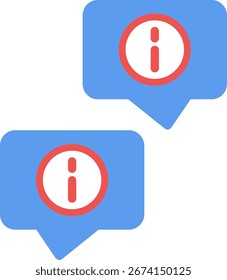 Info Center Logo Flat Icon Vector Design