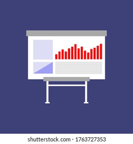 info charts shown on flip board vector illustration,

