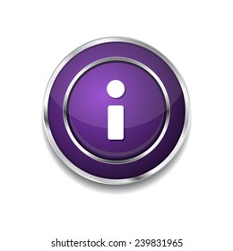 Info Circular Vector Purple Web Icon Button