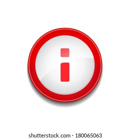 Info Circular Vector Red Web Icon Button