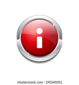 Info Circular Vector Red Web Icon Button