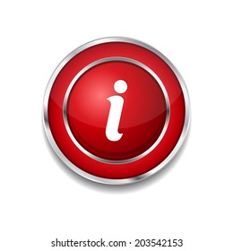 Info Circular Vector Red Web Icon Button