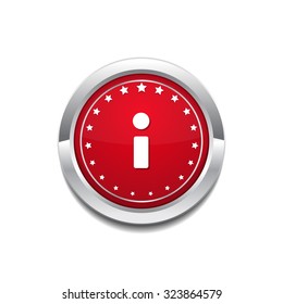 Info Circular Vector Red Web Icon Button