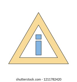 Info Colored outline symbol design. Usable for web and mobile UI/UX
