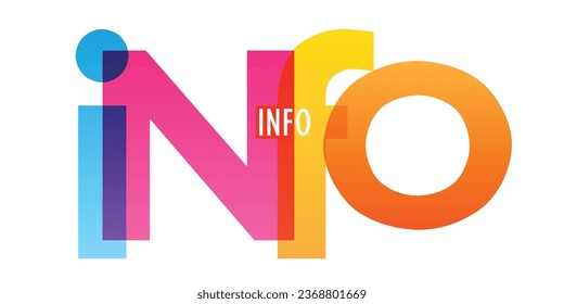 INFO colorful vector typography banner