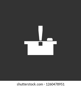 info desk icon vector. info desk sign on black background. info desk icon for web and app