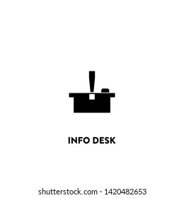 info desk icon vector. info desk sign on white background. info desk icon for web and app