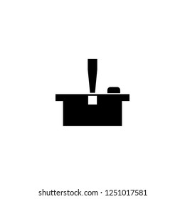 info desk vector icon. info desk sign on white background. info desk icon for web and app