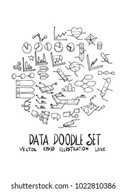 Info doodle illustration circle form on a4 paper wallpaper line sketch style